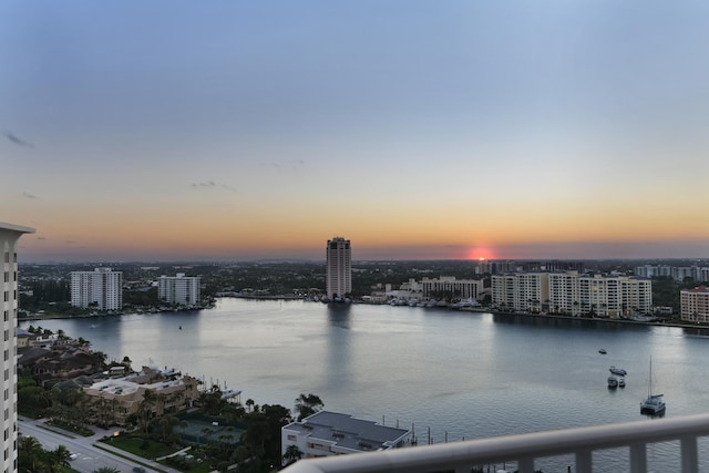 water view featuring a view of city