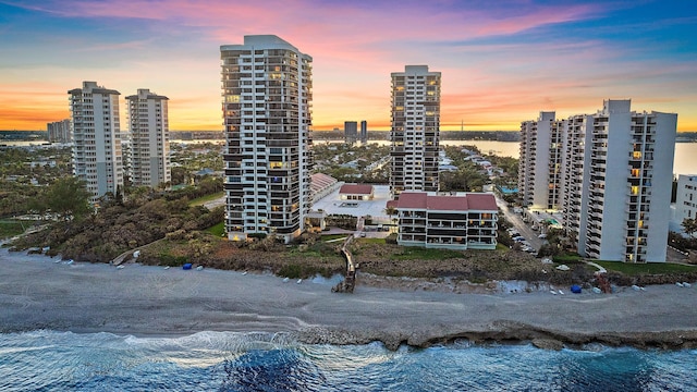 property's view of city with a water view