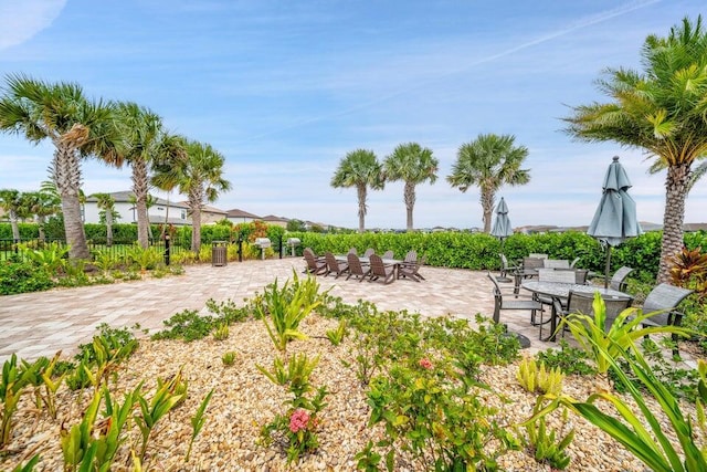 view of home's community with a patio