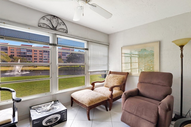 27 Abbey Ln Unit 205, Delray Beach, FL 33446 - sunroom / solarium featuring ceiling fan