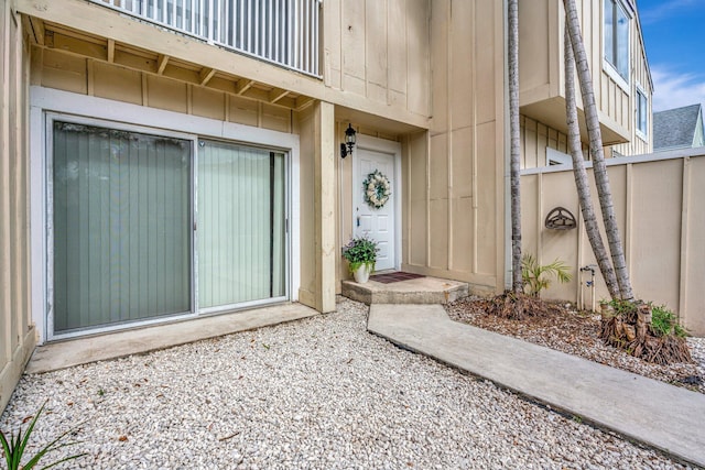 view of doorway to property