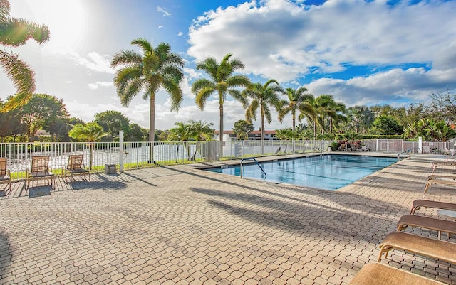 view of pool with a patio area