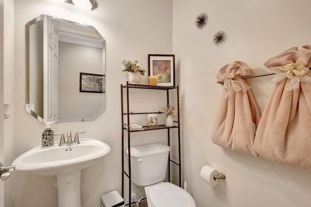 bathroom featuring sink and toilet