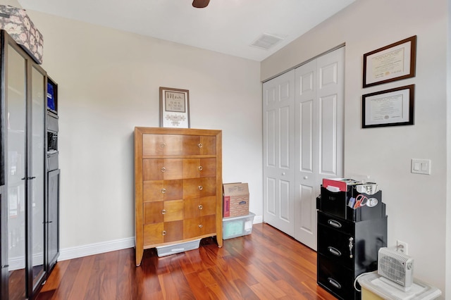 misc room featuring dark hardwood / wood-style floors