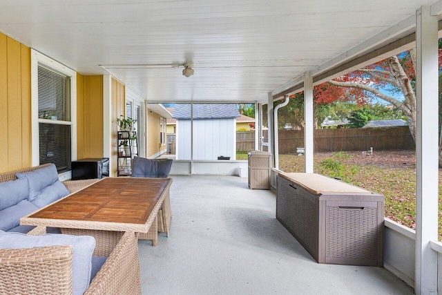 view of sunroom