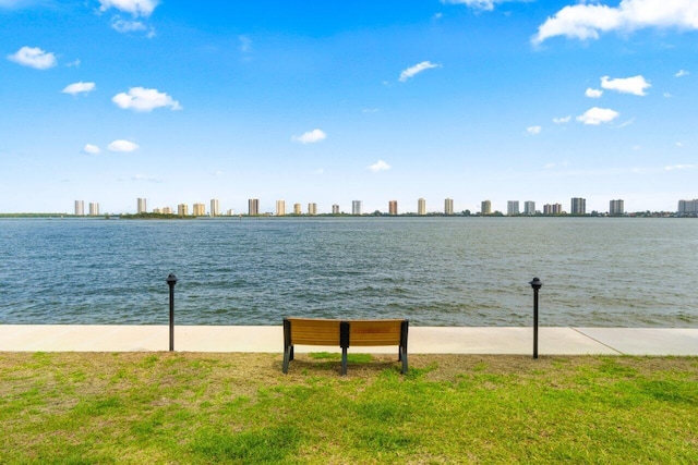 view of water feature