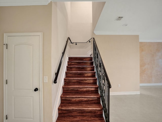 stairs with ornamental molding