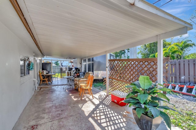 view of patio / terrace with a fenced backyard