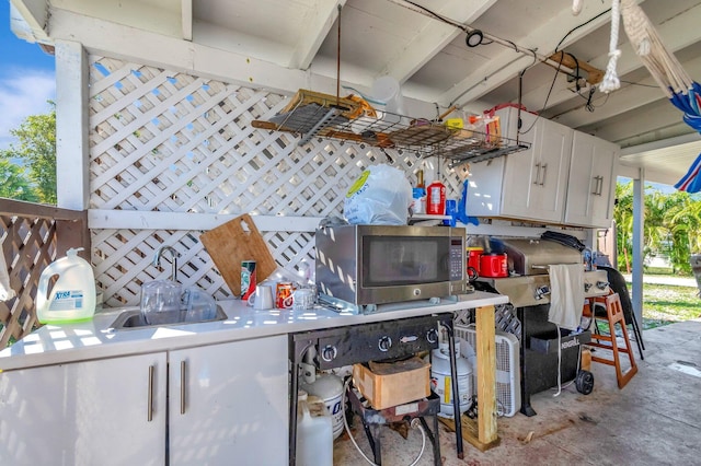 exterior space featuring a sink