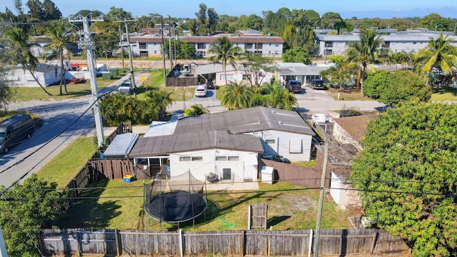 bird's eye view with a residential view