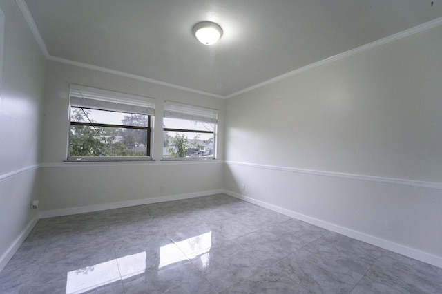 empty room with ornamental molding