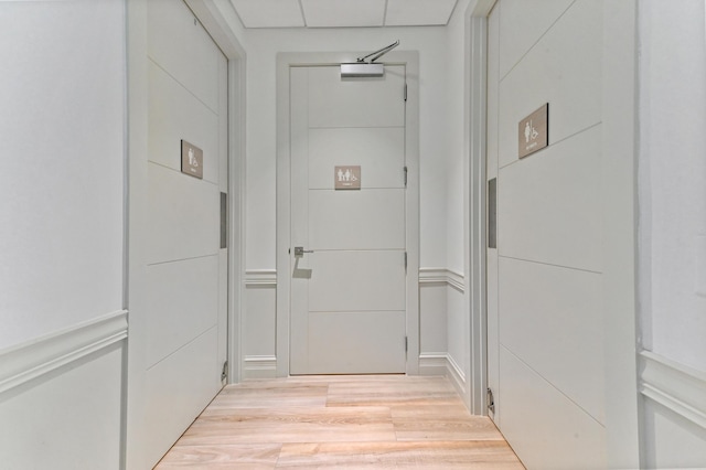 interior space with light wood-type flooring