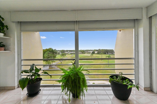 balcony with golf course view