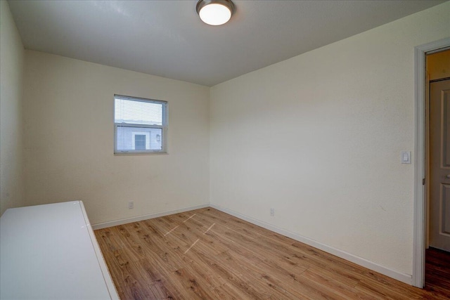 empty room featuring light hardwood / wood-style flooring