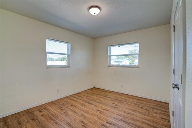 empty room featuring light wood-type flooring