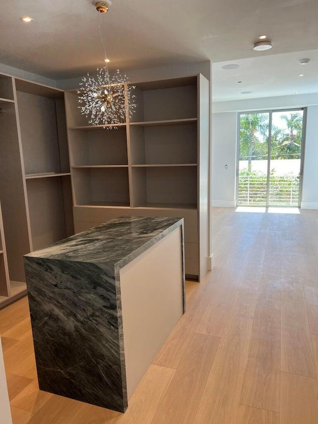 walk in closet featuring light wood-style flooring