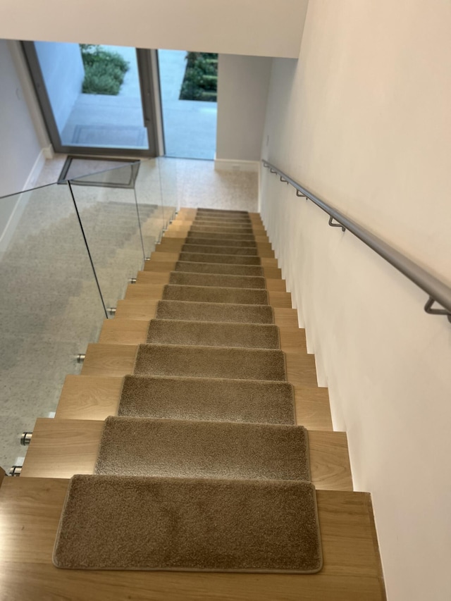 staircase with baseboards