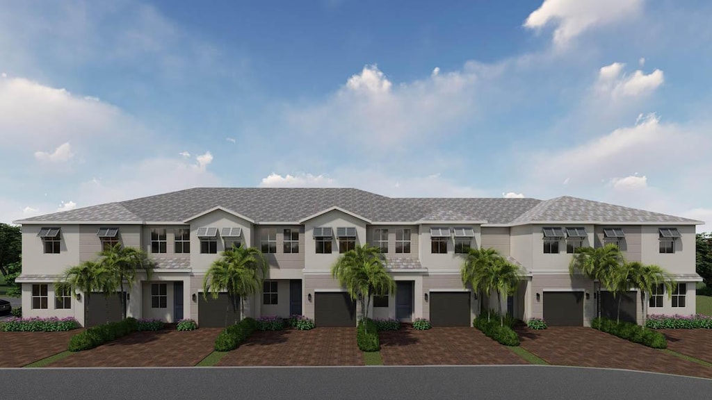 view of front of home featuring a garage