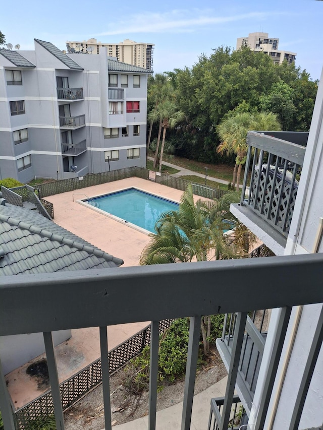 view of pool with a patio area