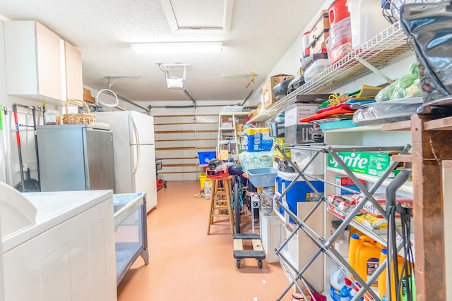 interior space with washer / dryer