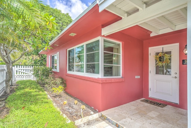 view of doorway to property