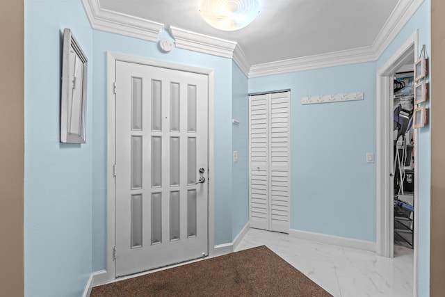 foyer with crown molding