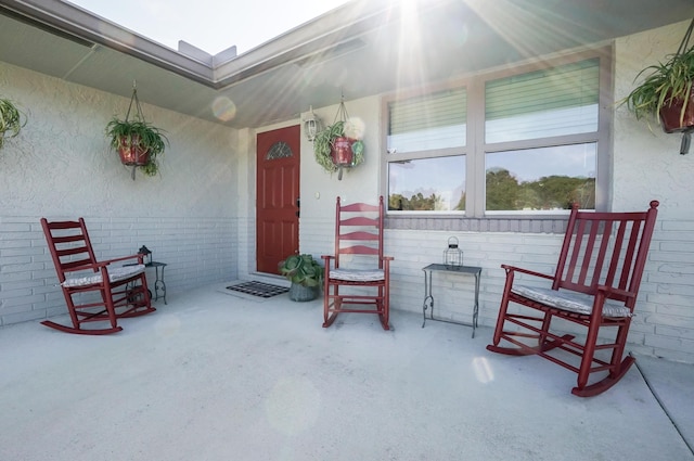 exterior space with covered porch