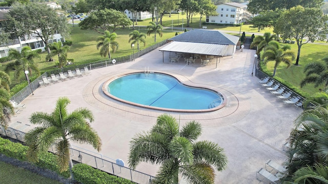 view of pool with a patio