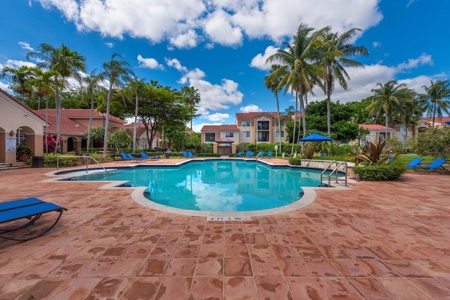 view of pool with a patio area