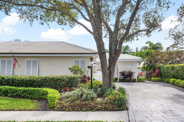 view of single story home