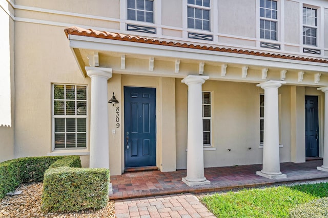 view of doorway to property