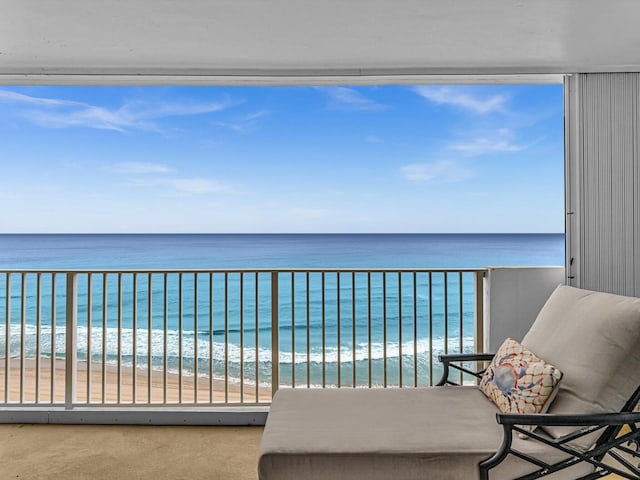 3000 S Ocean Blvd Unit 1504, Boca Raton, FL 33432 - balcony with view of water and beach
