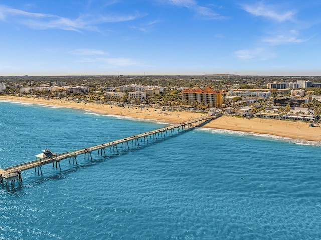3000 S Ocean Blvd Unit 1504, Boca Raton, FL 33432 - bird's eye view of waterfront with a beach