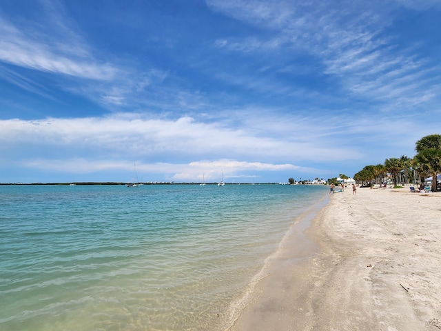 water view with a view of the beach