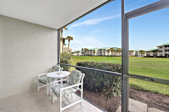 balcony featuring a residential view