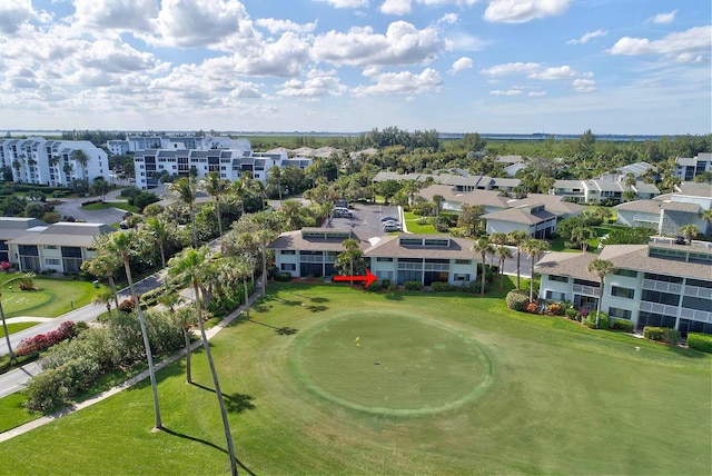 aerial view featuring a residential view