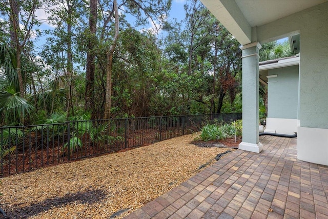 view of yard with a patio area