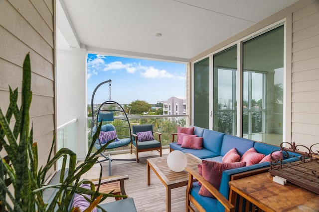 balcony with an outdoor living space