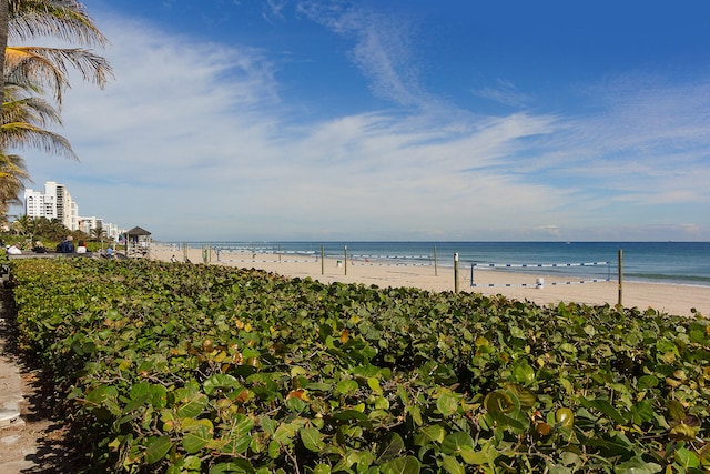 property view of water with a view of the beach