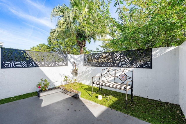 view of patio / terrace with a fenced backyard