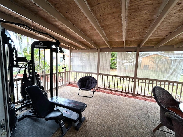 view of sunroom / solarium