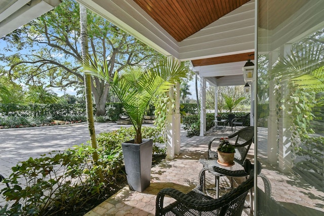 view of patio / terrace featuring covered porch