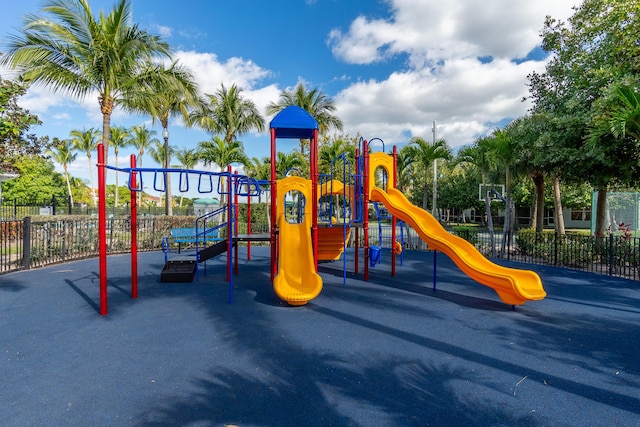 community playground featuring fence