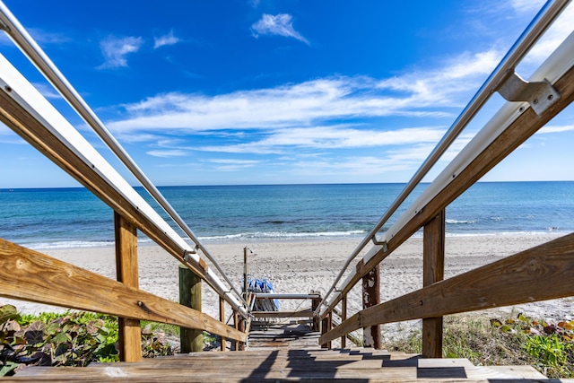 property view of water with a view of the beach