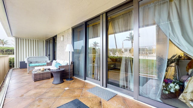 balcony with an outdoor hangout area