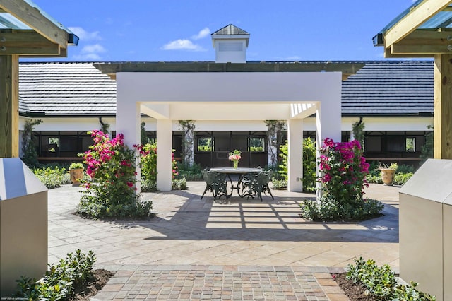 view of patio / terrace with a pergola