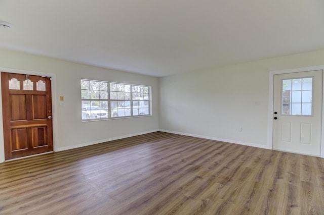 entrance foyer with light hardwood / wood-style flooring