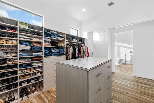 view of walk in closet