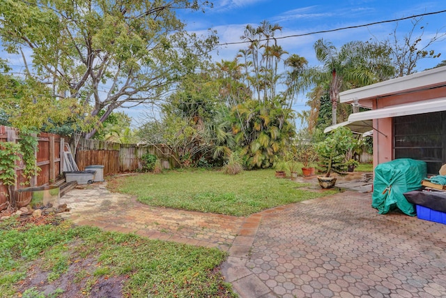 view of yard featuring a patio