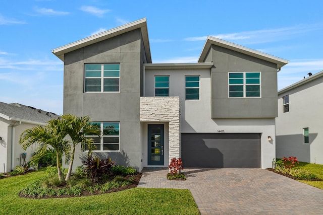 modern home with a garage